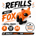 Mini Fox Refill Pack – 3D Printed Prize Bin Toys – Choose 5, 10 or 20 – Classroom Rewards, Party Favors, Treasure Box Fillers