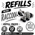 Mini Racoon Refill Pack – 3D Printed Prize Bin Toys – Choose 5, 10 or 20 – Classroom Rewards, Party Favors, Treasure Box Fillers