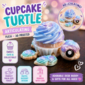 Sweet Swirl Cupcake Turtle – Articulated 3D Printed Fidget Toy