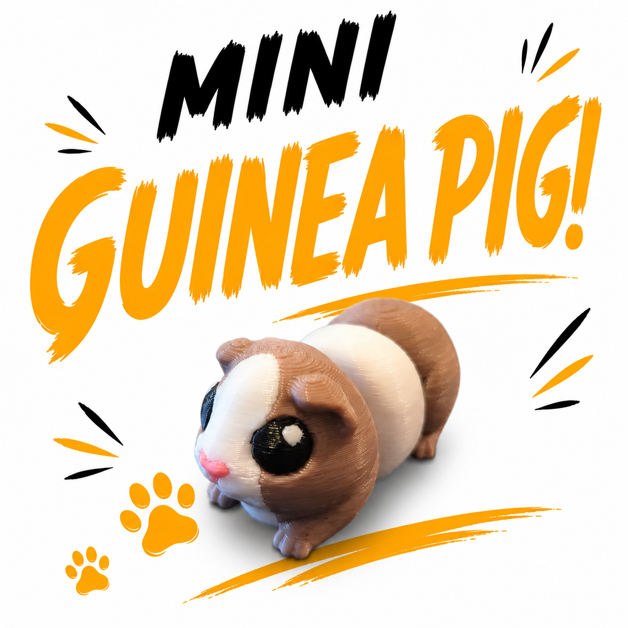 Mini Guinea Pig Refill Pack – 3D Printed Prize Bin Toys – Choose 5, 10 or 20 – Classroom Rewards, Party Favors, Treasure Box Fillers
