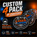 Custom Logo Coasters – Personalized 4 Pack | Business, Wedding, Gift & Company Branded Drink Coasters