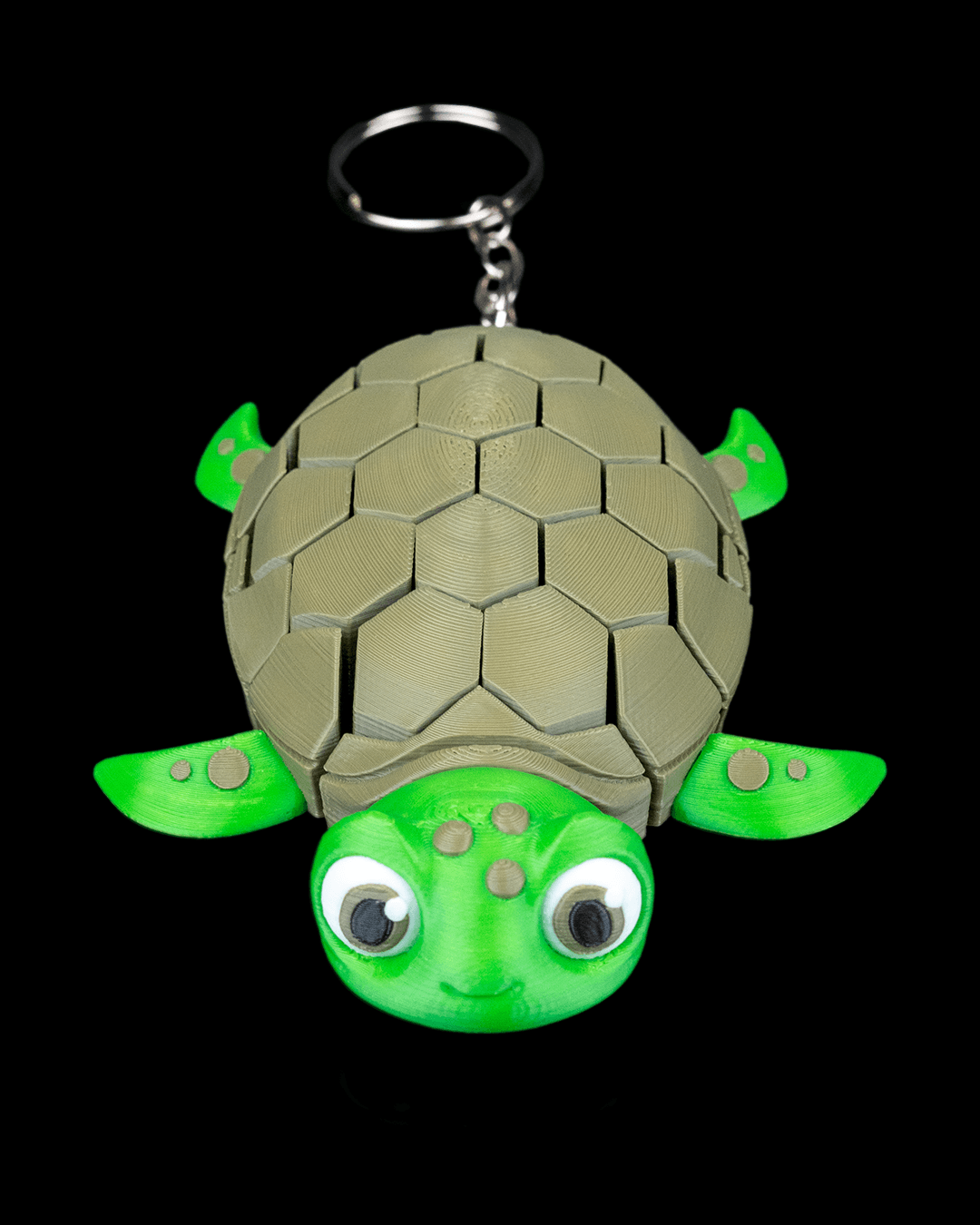 Flexi Turtle Keychain – Durable Articulated 3D Printed Charm