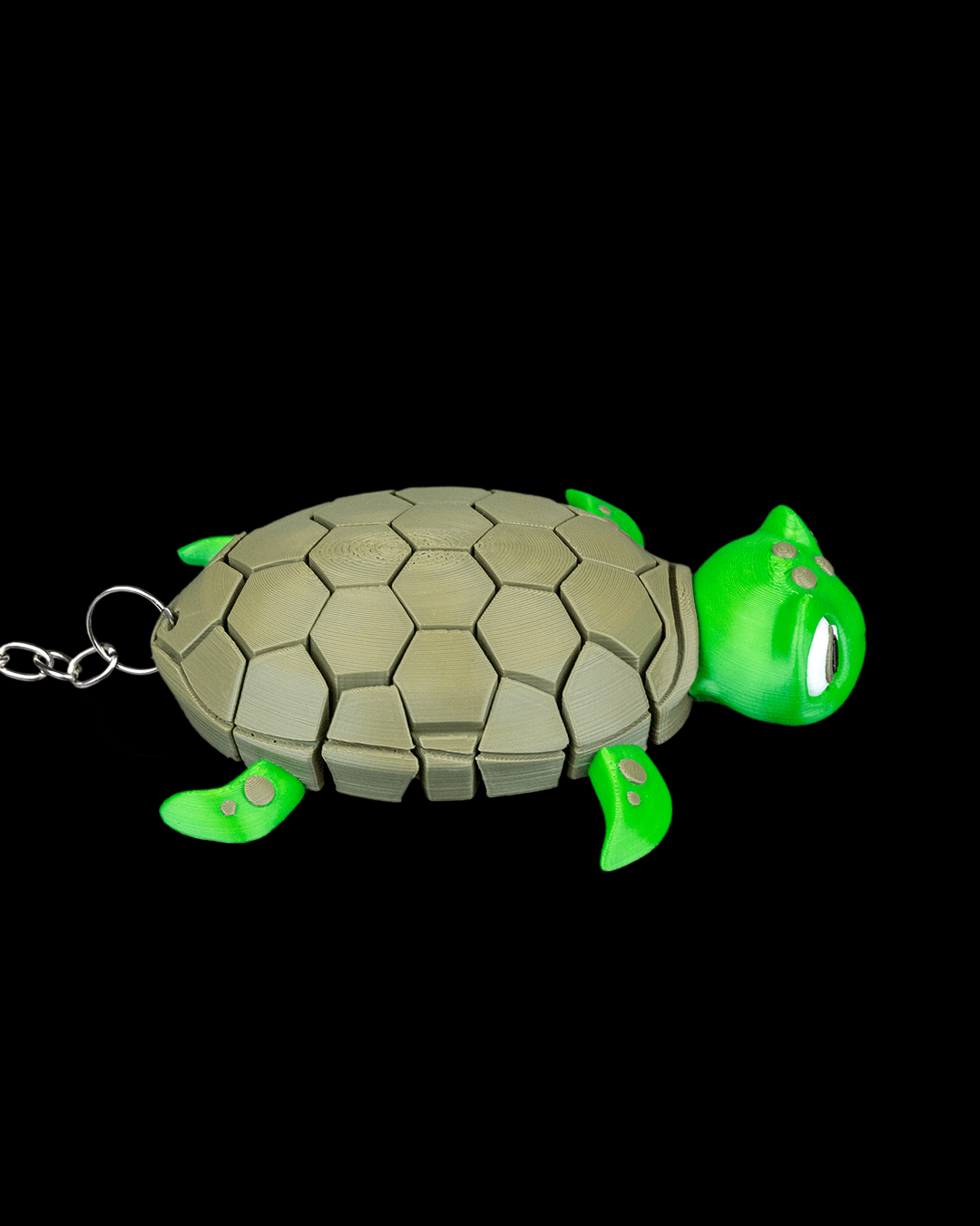 Flexi Turtle Keychain – Durable Articulated 3D Printed Charm