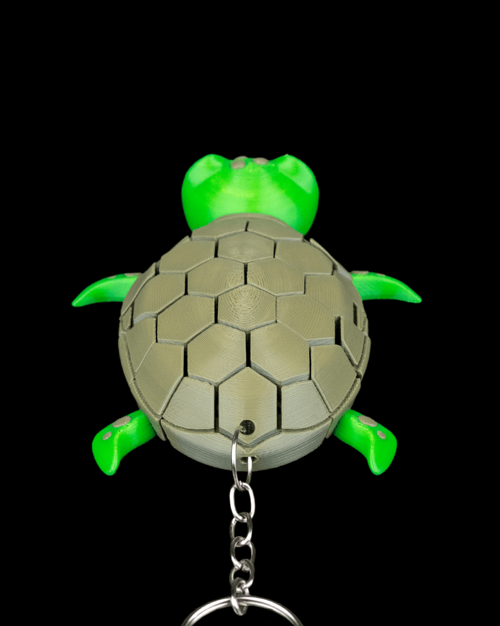 Flexi Turtle Keychain – Durable Articulated 3D Printed Charm