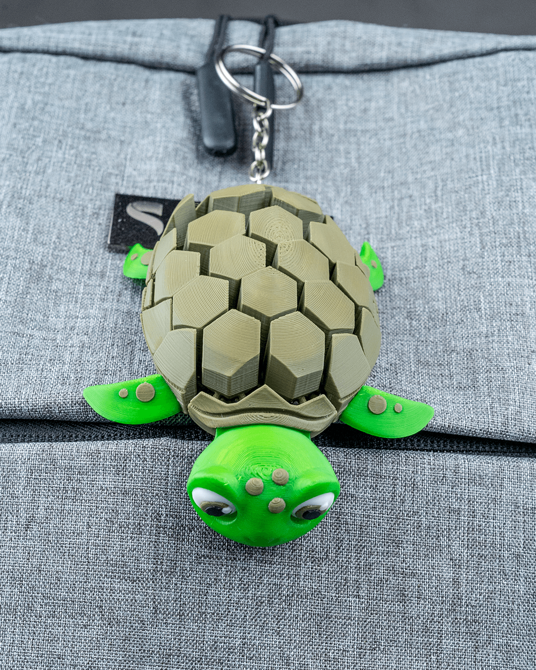 Flexi Turtle Keychain – Durable Articulated 3D Printed Charm