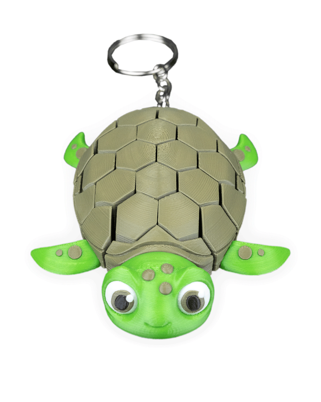 Flexi Turtle Keychain – Durable Articulated 3D Printed Charm