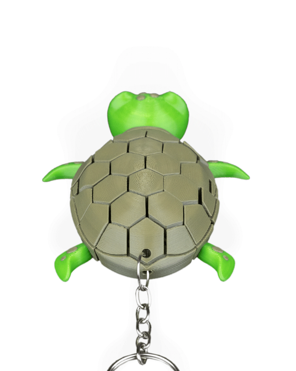 Flexi Turtle Keychain – Durable Articulated 3D Printed Charm