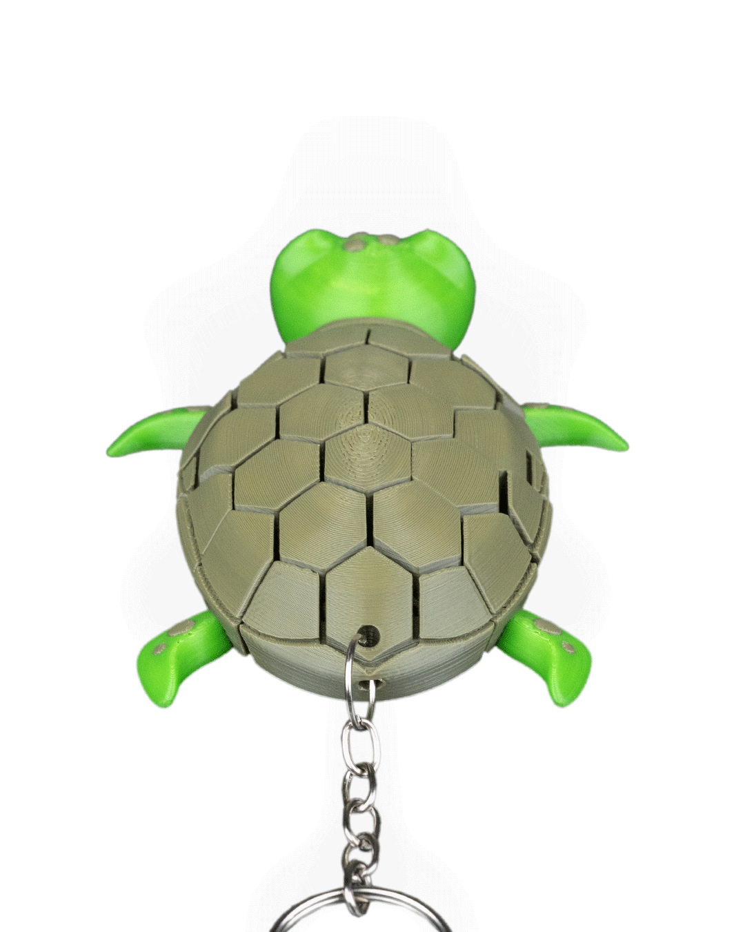 Flexi Turtle Keychain – Durable Articulated 3D Printed Charm