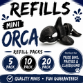 Mini Orca Refill Pack – 3D Printed Prize Bin Toys – Choose 5, 10 or 20 – Classroom Rewards, Party Favors, Treasure Box Fillers