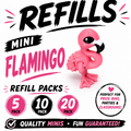 Mini Flamingo Refill Pack – 3D Printed Prize Bin Toys – Choose 5, 10 or 20 – Classroom Rewards, Party Favors, Treasure Box Fillers