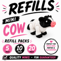 Mini Cow Refill Pack – 3D Printed Prize Bin Toys – Choose 5, 10 or 20 – Classroom Rewards, Party Favors, Treasure Box Fillers
