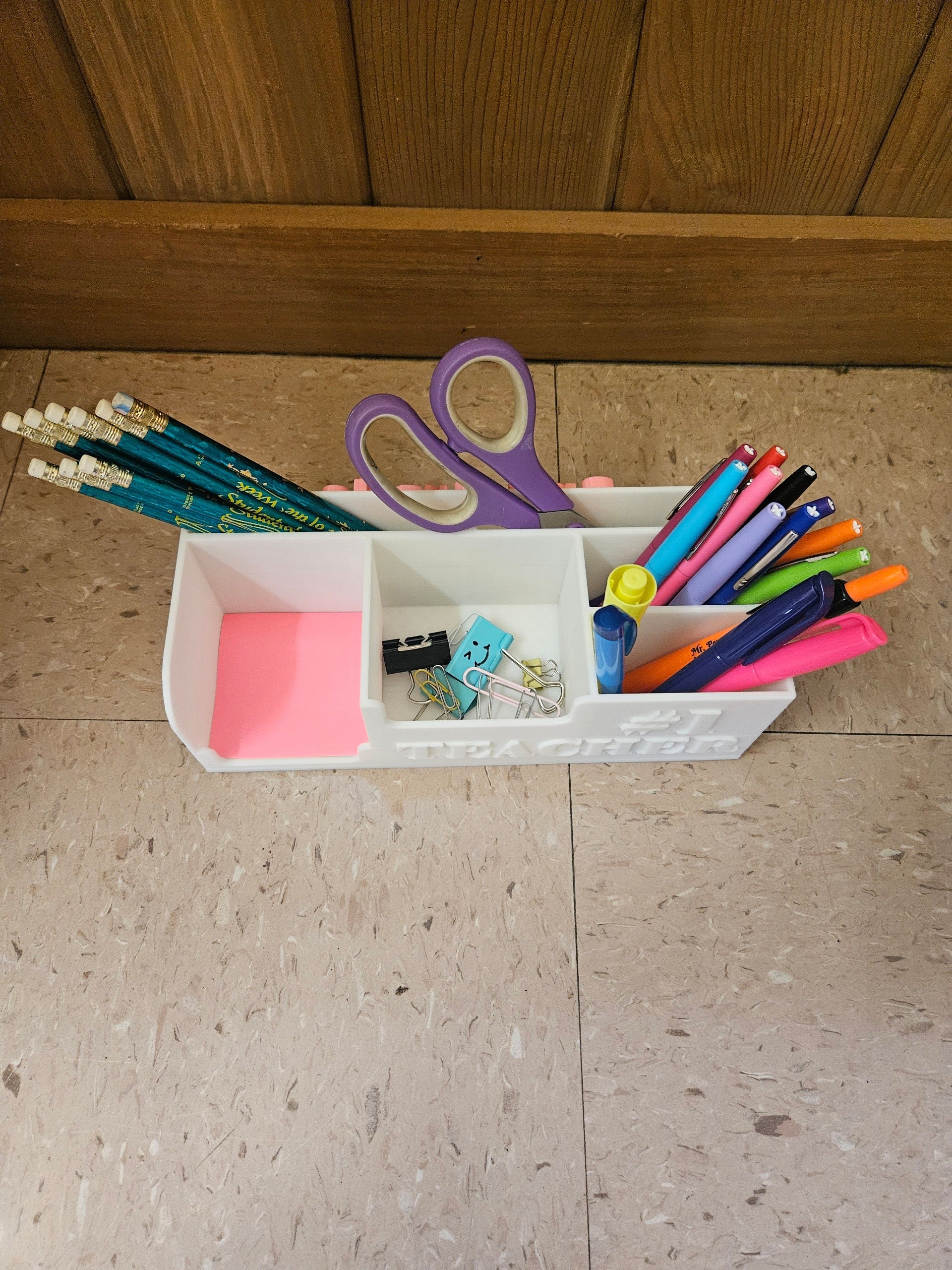 Customizable #1 Teacher DESK Organizer