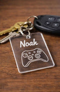 Personalized Name Backpack Tag, Acrylic Keychain, Laser Engraved Name Tag, Custom Kids Bag Tag, Gamer Gift