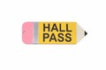 3D Printed Pencil Hall Pass – Large Classroom Bathroom/Hall Pass – Durable Teacher Classroom Management Tool (2” x 6”)