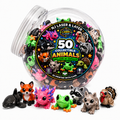 Custom 50 Pack 3D Printed Animals – Pick Your Own Mix – Classroom Prize Bin, Party Favors, Treasure Box Toys