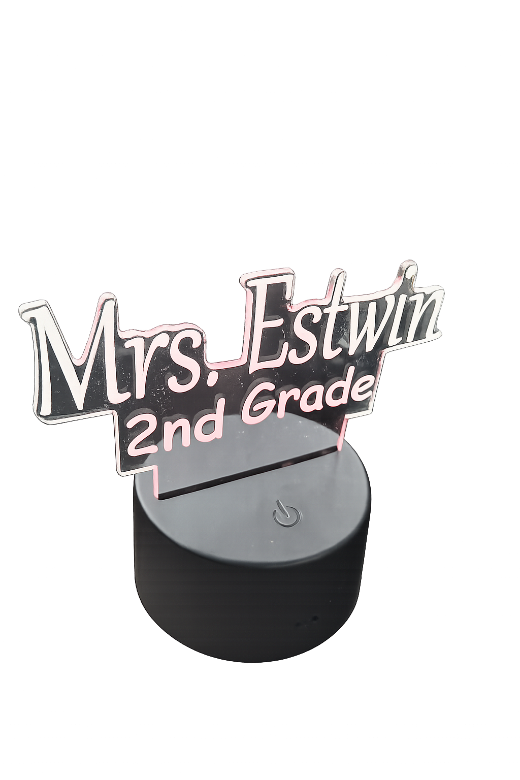Personalized Teacher Name Light – Custom LED Desk Sign – Teacher Gift with Grade