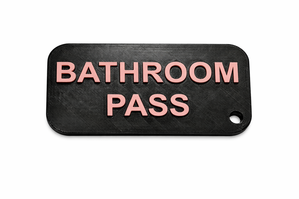 3D Printed Boys & Girls Bathroom Pass Set – Durable Classroom Hall Pass Tags – 6" Teacher Bathroom Passes