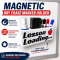 Personalized Magnetic EXPO Marker Holder for Teachers | Whiteboard Organizer with Eraser Slot | Classroom Dry Erase Storage
