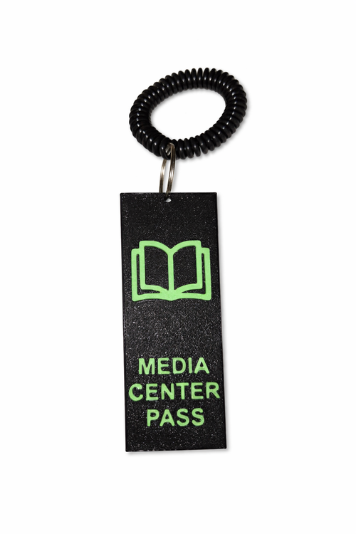 Classroom Hall Pass Kit – 6 Durable 3D Printed Passes with Wall Holder | Girls, Boys, Nurse, Office, Hall & Media Center | Teacher Classroom Organization